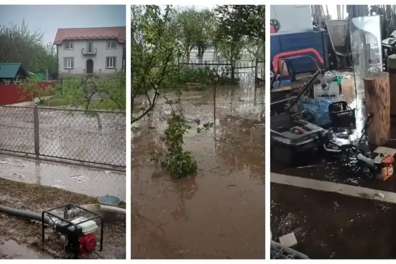 Стихійне лихо на Тернопільщині: потужна злива і град знищили городи, підтопили домівки й залишили села без світла